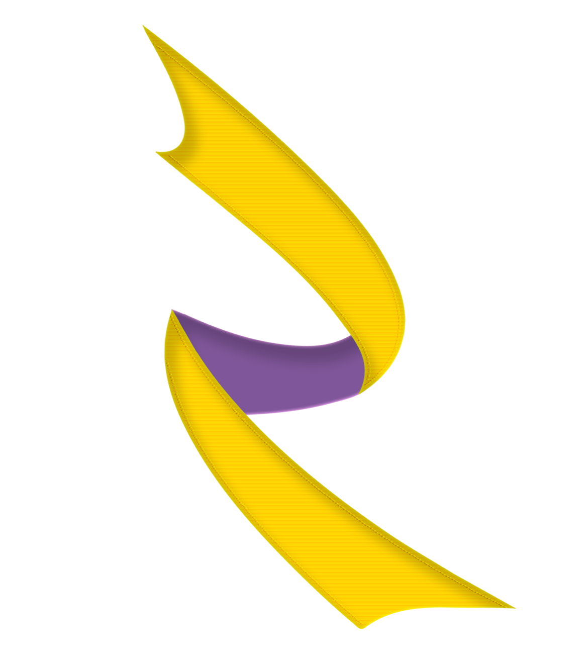 The Yellow Ribbon program logo, a yellow ribbon forming the letter R